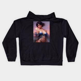 Beautiful painting of sensuous celestial beauty in ethereal shades Kids Hoodie